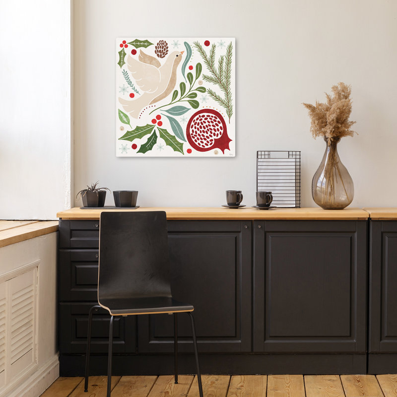 Winter Days Ii, art des fêtes contemporain, H 18 po x l 18 po
