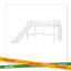 Lit mezzanine simple bas avec échelle et glissade-666547891