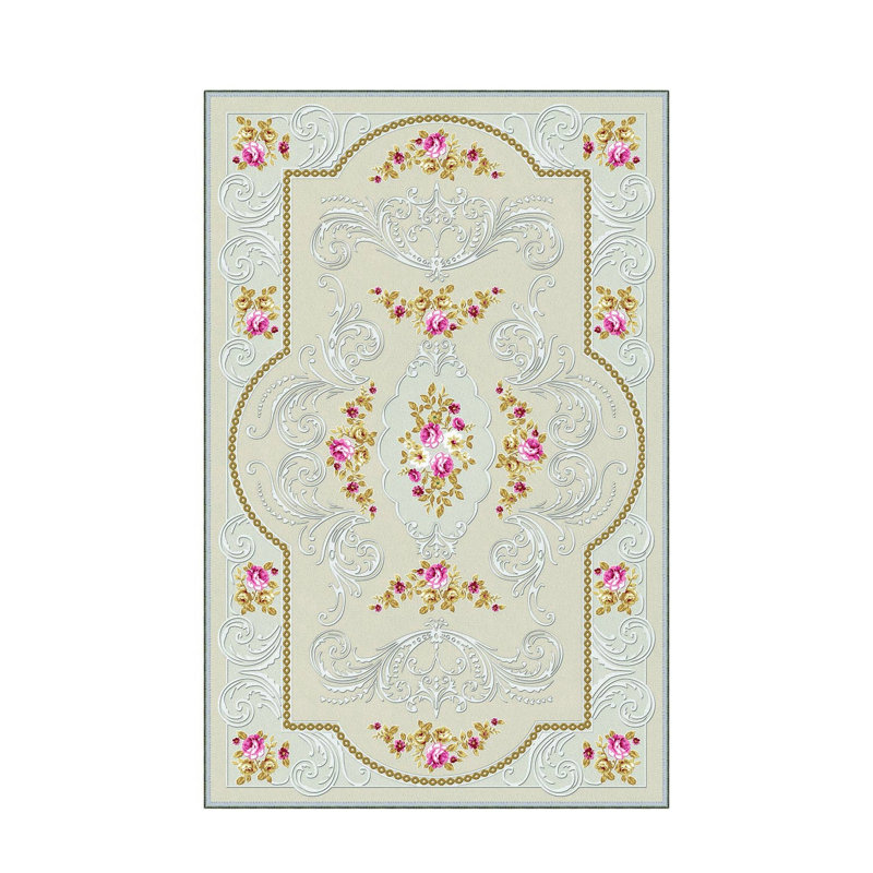 Luxurious 3D Printed Woven Carpet, 55.1 x 86.6 inches | 100% Polyester, Antibacterial, Machine Washable | Non-Slip PVC Felt Dot Underside, 0.3 in Pile Height | Perfect for Living Room, Bedroom & Home Decor