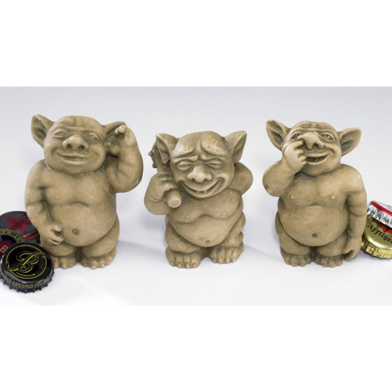 Weather Resistant UV Resistant Plastic Garden Statue, 20.5cm H x 15cm W x 12.5cm D