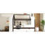 Lit simple en bois massif avec tiroirs et tablettes de rangement, blanc et ludique, fonctionnel et attrayant