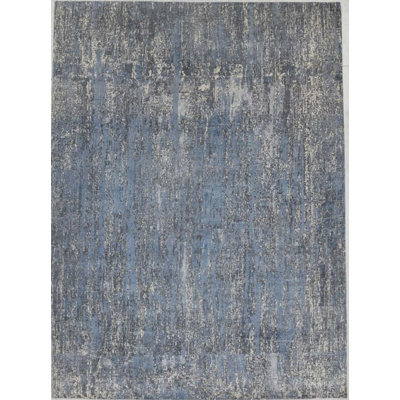 Contemporary One-of-a-Kind Rectangle 8'10" X 12' Hand Knotted Area Rug