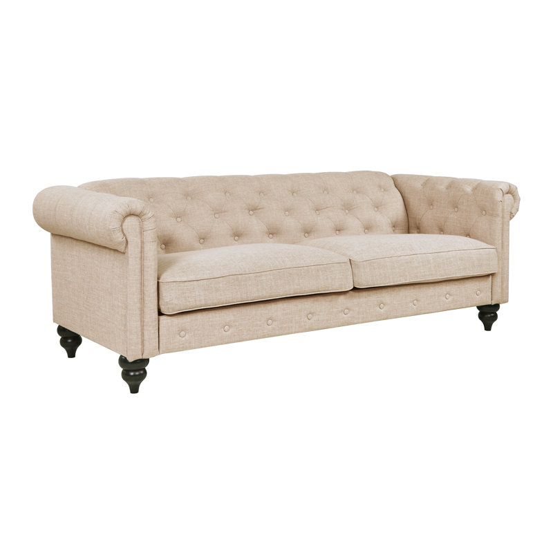 Canapé Chesterfield Hulsey Charlton Home, Graine de lin