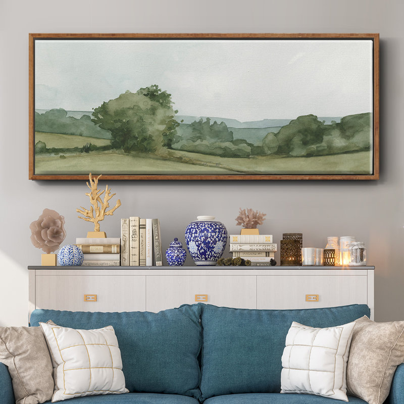 Croquis de paysage rétro I - toile encadrée