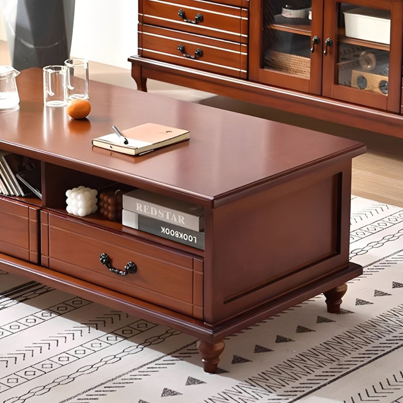 Table basse simple et moderne de luxe, H 17,71 po x L 47,24 po x l 23,62 po, Tanné