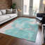 Tapis bleu sarcelle lavable à la machine intérieur / extérieur Xhevrie-1144409351