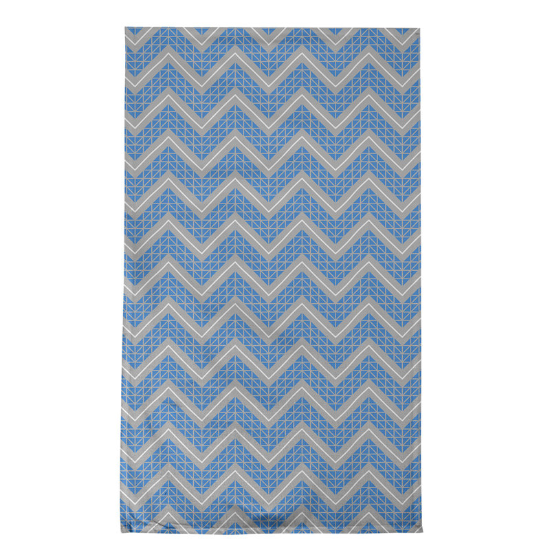 Stephenie Tea Towel Kitchen Towel, Blue/Gray/White, Cotton Twill