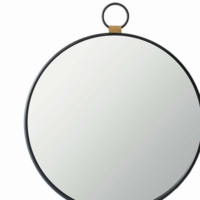 24" X 27" Black Frame Mirror - Contemporary Accent Piece For Living Room, Bedroom, Foyer, Entryway, Enhances Room With Reflective Natural Wall Entryway Modern Minimalist Design, Reflects To Brighten