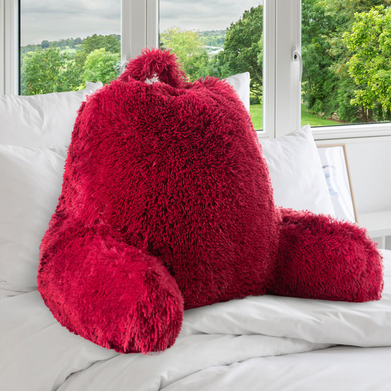 Housse et insert de coussin en fausse fourrure , Marron