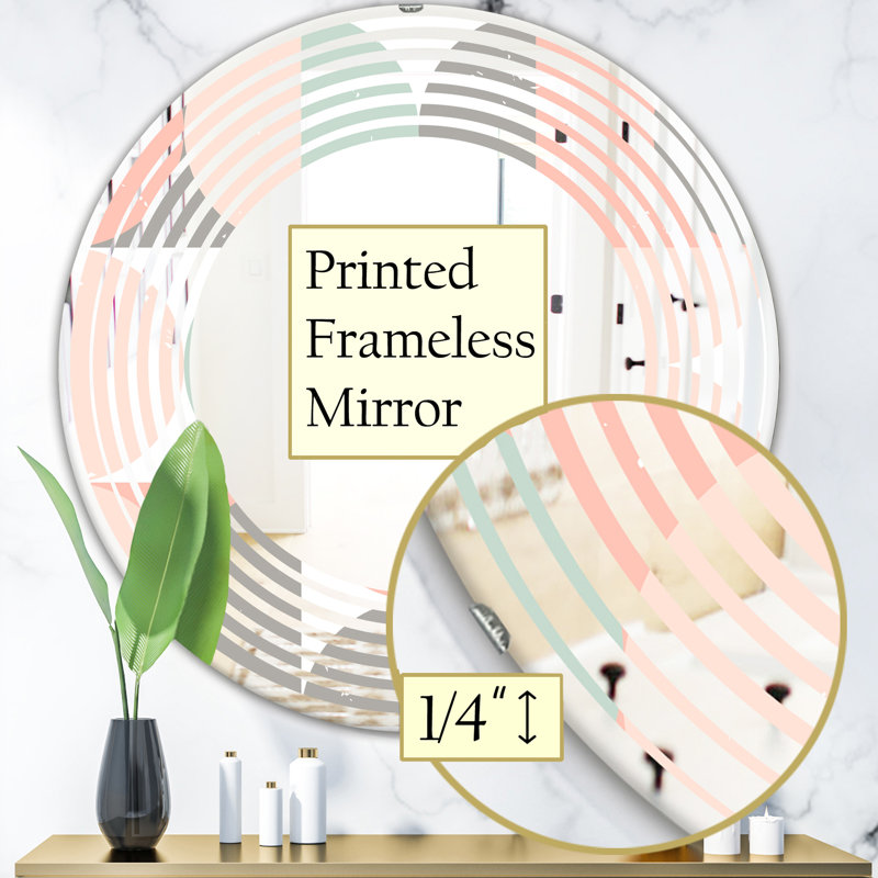 Miroir mural Wave, H 23,6 po x l 23,6 po