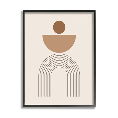 Brun Boho Arch sur bois, impression