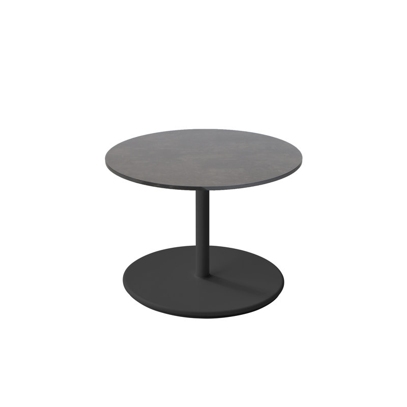 Go Outdoor Round, 15.8" H x 27.6" W x 27.6" D, Dark Gray, Black