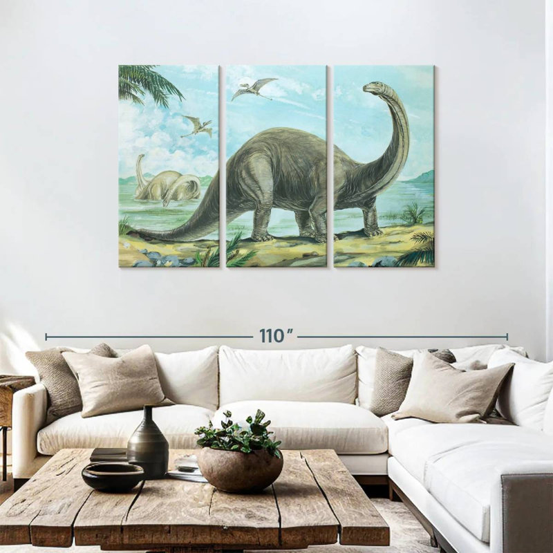 Brampt Brontosaurus Sauropod, 48" H x 74" W