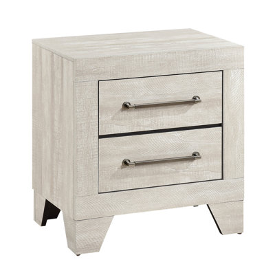 Table de chevet contemporaine avec 2 tiroirs et meubles de chambre à coucher en bois