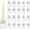 Porte-bougies en verre: 20 bougies de chandelle effilées transparentes en vrac pour la pièce maîtresse de la table, porte-bougie en verre, décoration de porte-bougie pour les fêtes de mariage