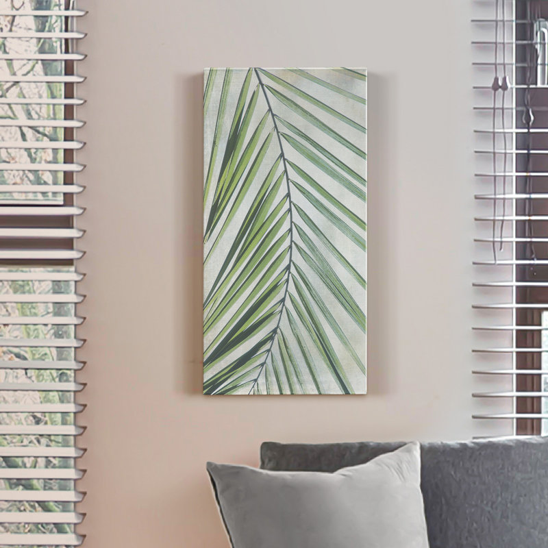Palm Escape I - Reproduction d'art sur toile tendue, H 16 po x l 8 po x P 1 po