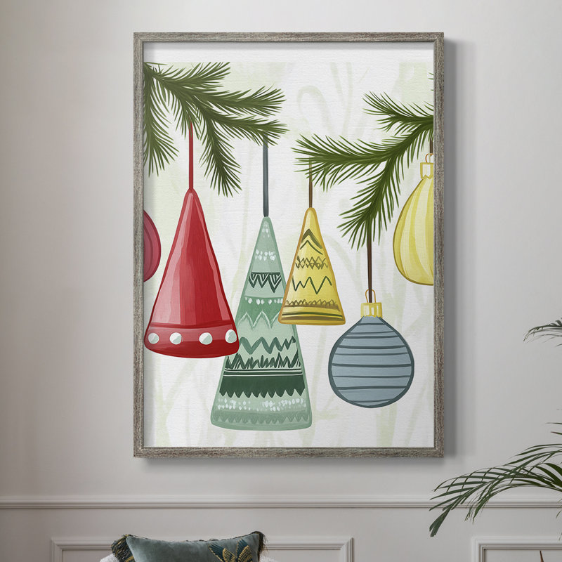 «Christmas Holiday», reproduction d'art encadrée - Bois massif, H 30 po x l 24 po