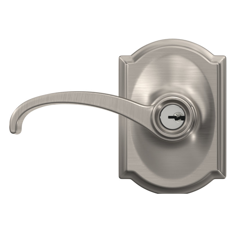 Whitney Keyed (Entry) Lever with Camelot Trim, Keyed Alike, Yes, Satin Nickel