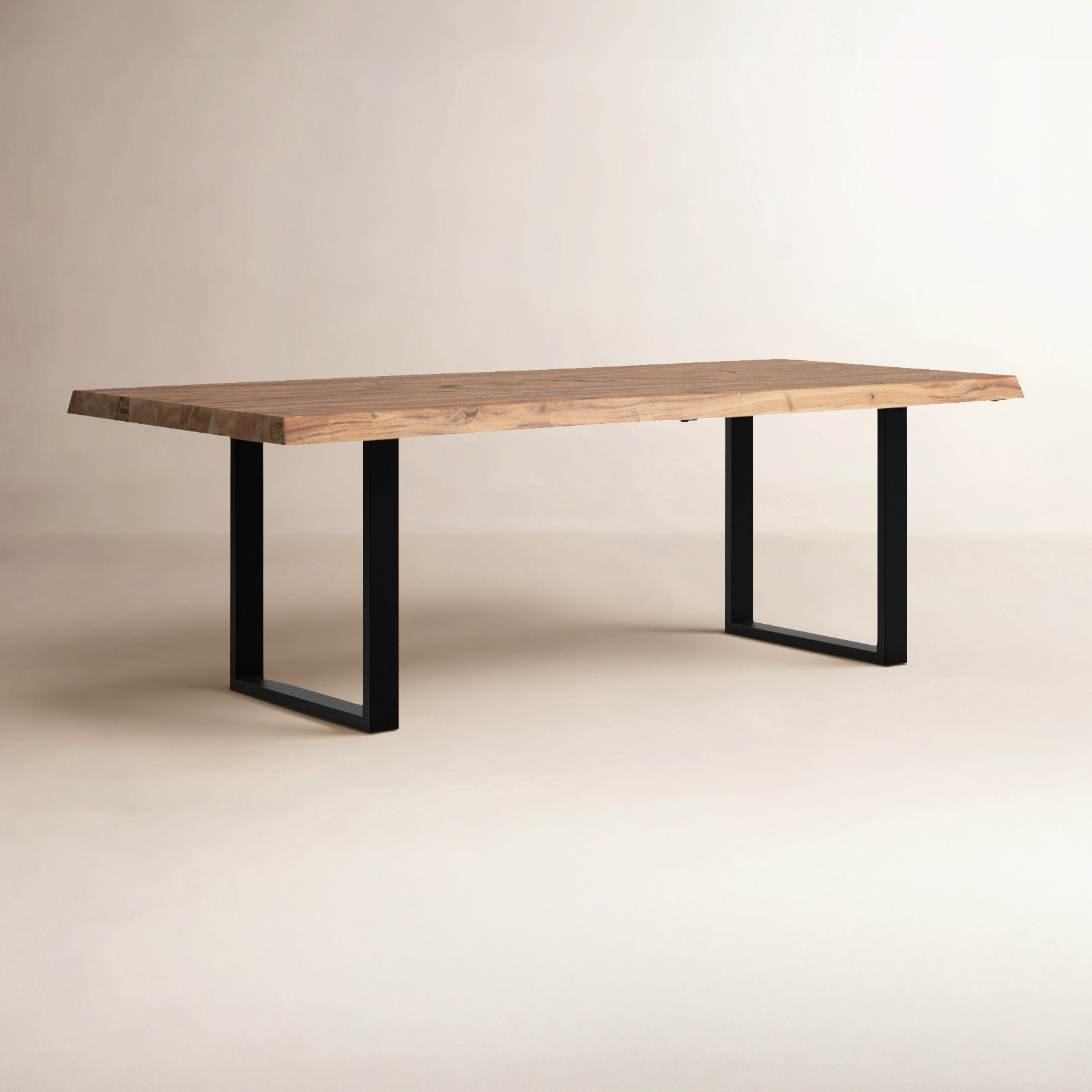 Colin Acacia Dining Table, Black, 29.75"H x 92"L x 40"W, Teak