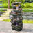 Fountains 40" 6-Tier Cascading Outdoor LED Fountain, for Garden Patio Deck, Fuente Resina Gris | Gray | Resin