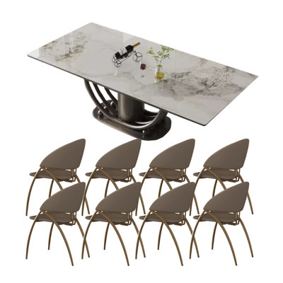 Modern sintered stone top dining table sets