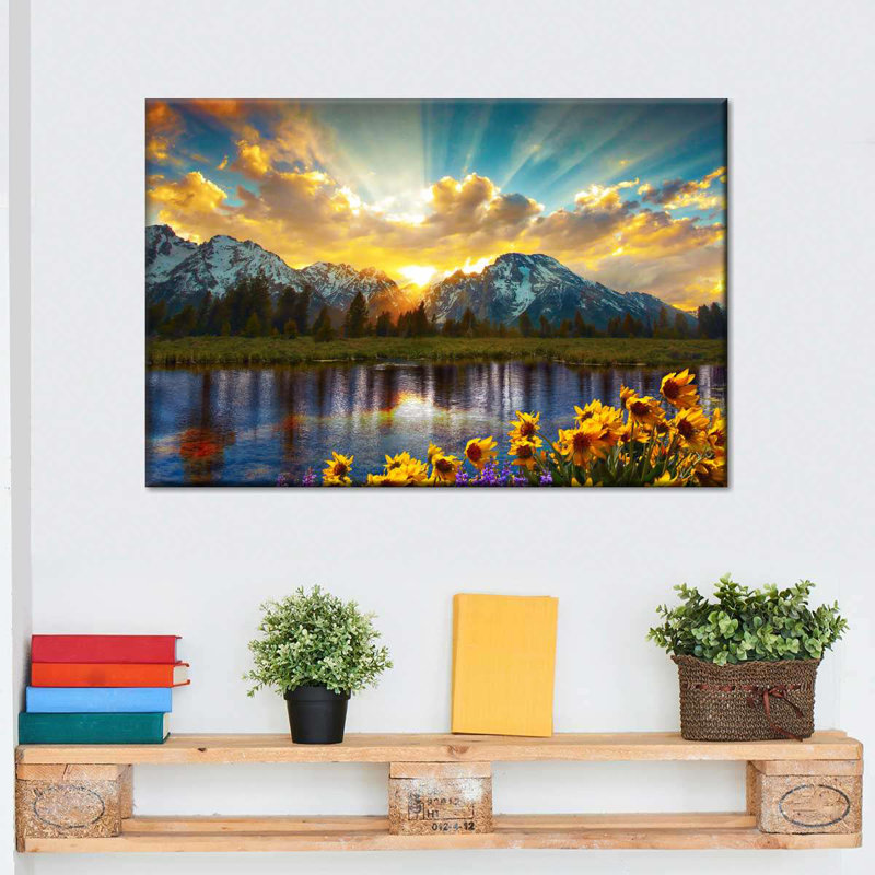 Grand Teton, reproduction sur toile, H 20 po x l 30 po x P 1,25 po