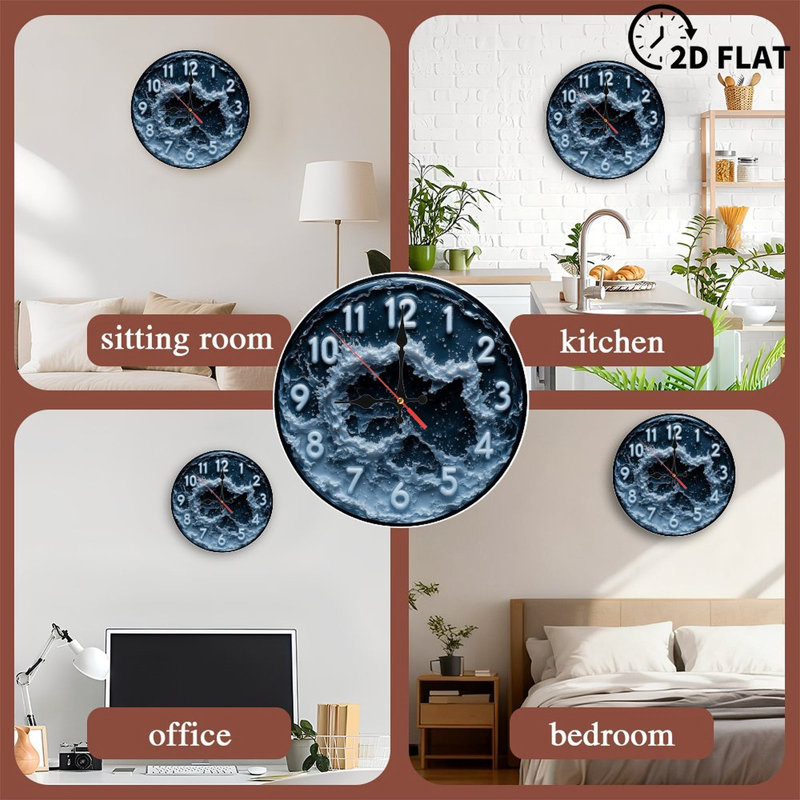 Horloge florale chaton
