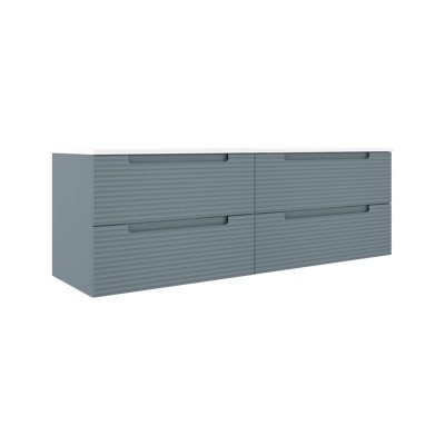 Moncler 64'' Double Bathroom Vanity with Ceramic Top