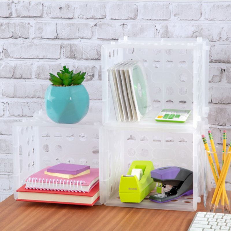 Ensemble pratique de mini caisses en plastique, Clear, Paquet de 12