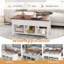 Table basse à plateau relevable avec compartiment de rangement caché