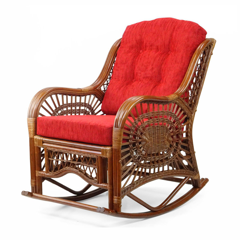 Chaise berçante Malibu, Bourgogne, Colonial