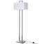 Lampe sur pied colonne traditionnelle en nickel brossé 68 po