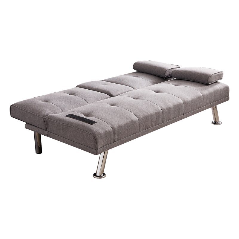 Zipcode Design™ Alleyne Twin 65.3'' Velvet Tufted Convertible Sofa ...