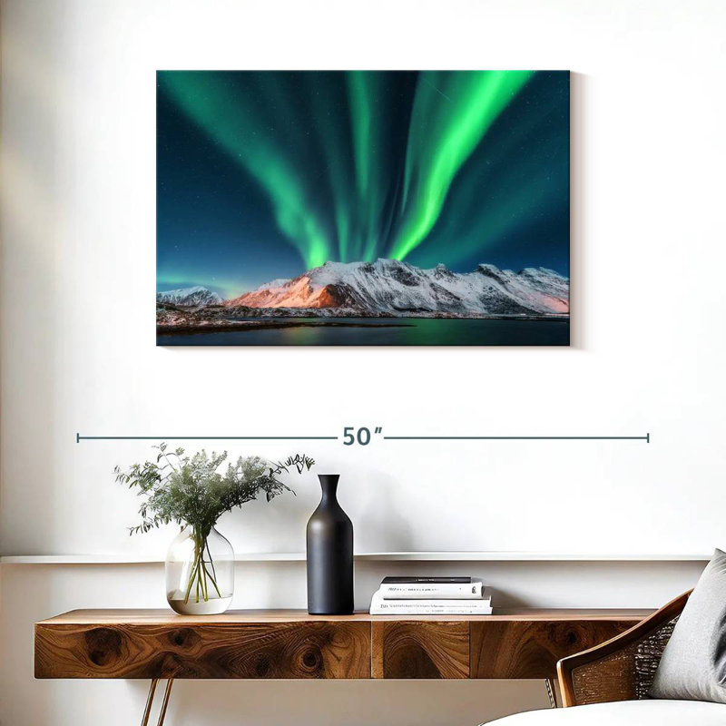 Alvord Lofoten Mountain Northern Lights, H 24 po x l 36 po