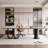 White Rectangular Stone Writing desk-613841450