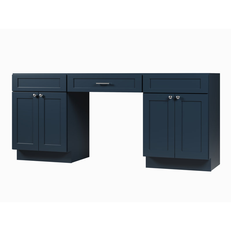 Base de meuble-lavabo double 78 po seulement, Bleu