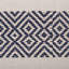 Pouf rectangulaire bleu et blanc Juniper