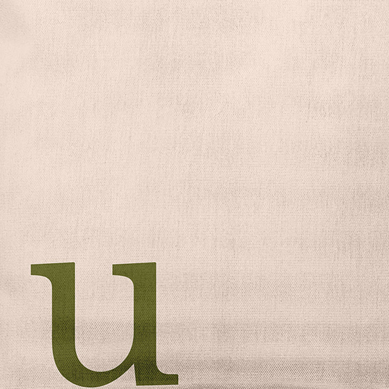 Coussin décoratif intérieur / extérieur Modern Monogram, Vert olive