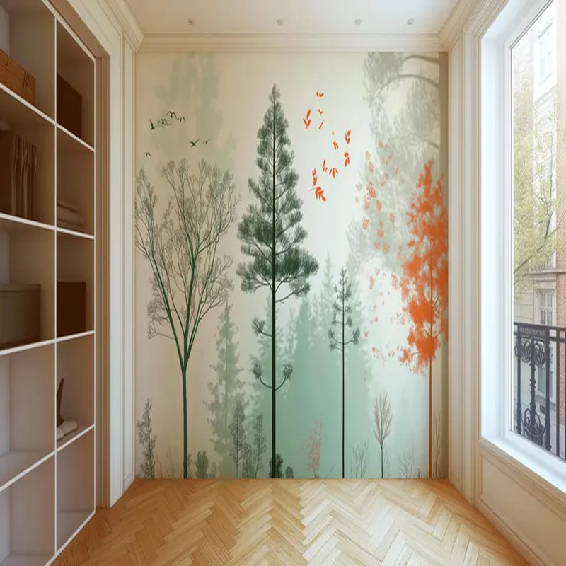 Murale silhouette de murmure chuchotant, L 108 po x l 96 po