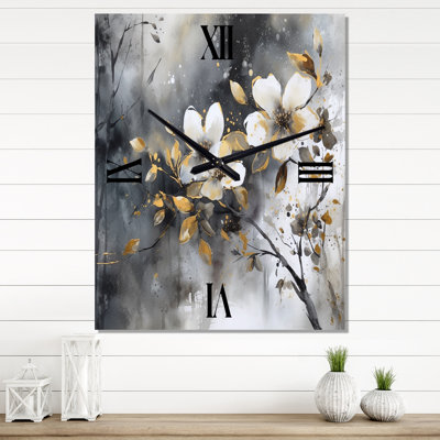 Jaisen - Floral Daisy Modern Wall Clock