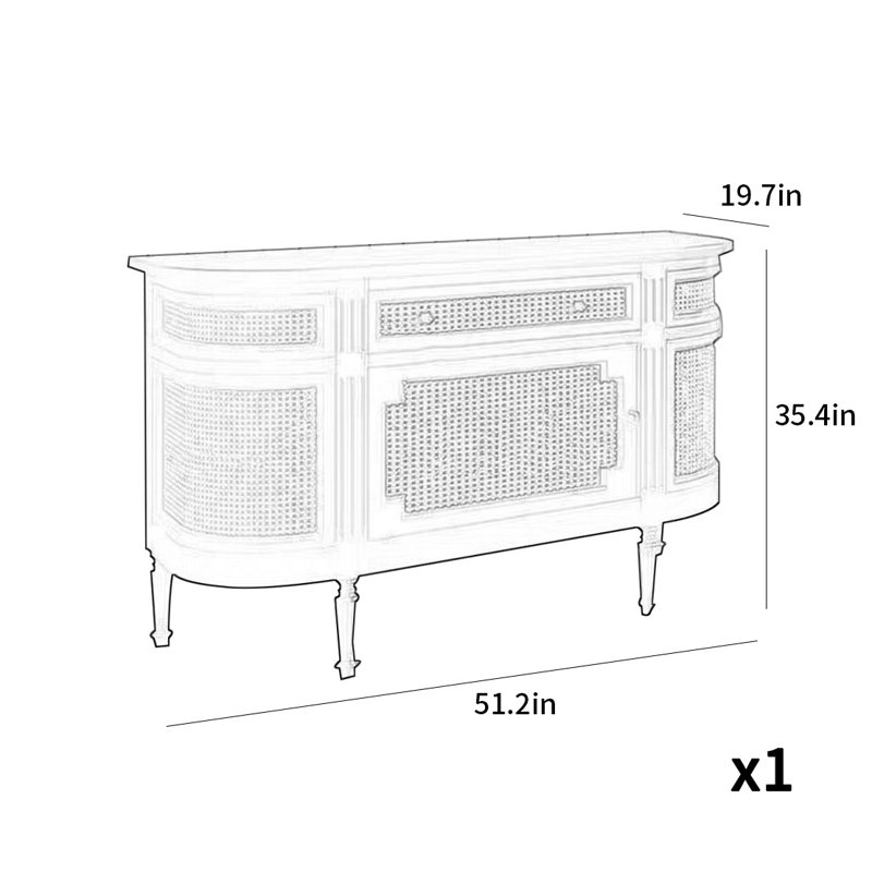 Retro Durable American Style Accent Cabinet