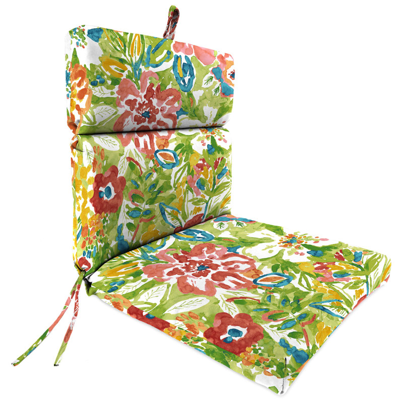 22" x 44" Outdoor Chair Cushion with Ties and Loop, Natalia Alpine