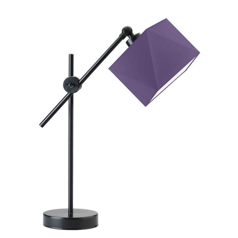 Cabezas 50 cm Black Desk Lamp, Violet