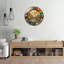 Horloge murale vitrail coloré City Design Art - horloge murale 24 po