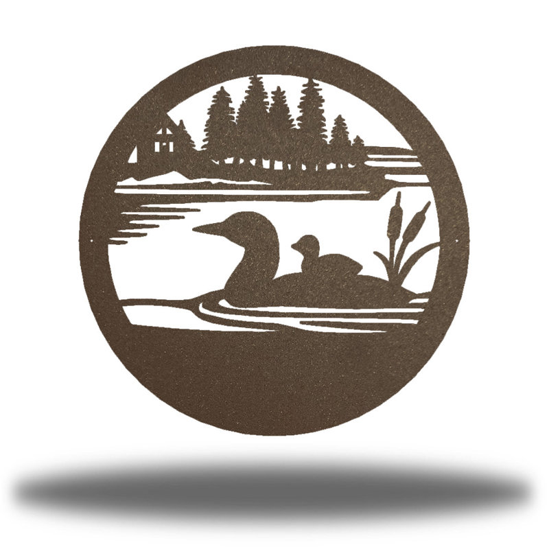 Campo Steel Wall Decor, 12" H x 12" W x 0.01" D, Rust