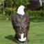 Grande statue de jardin aigle à tête blanche, peinte à la main et résistante aux intempéries pour un décor intérieur et extérieur
