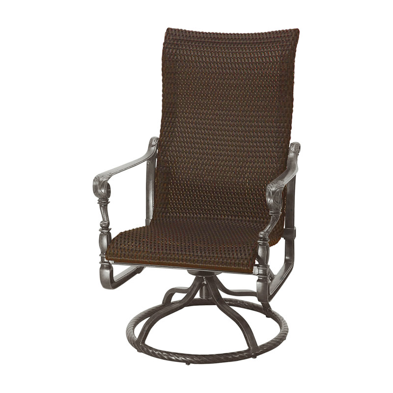 Grand Terrace Outdoor Rocking Wicker/Rattan Chair, Chestnut, Vintage