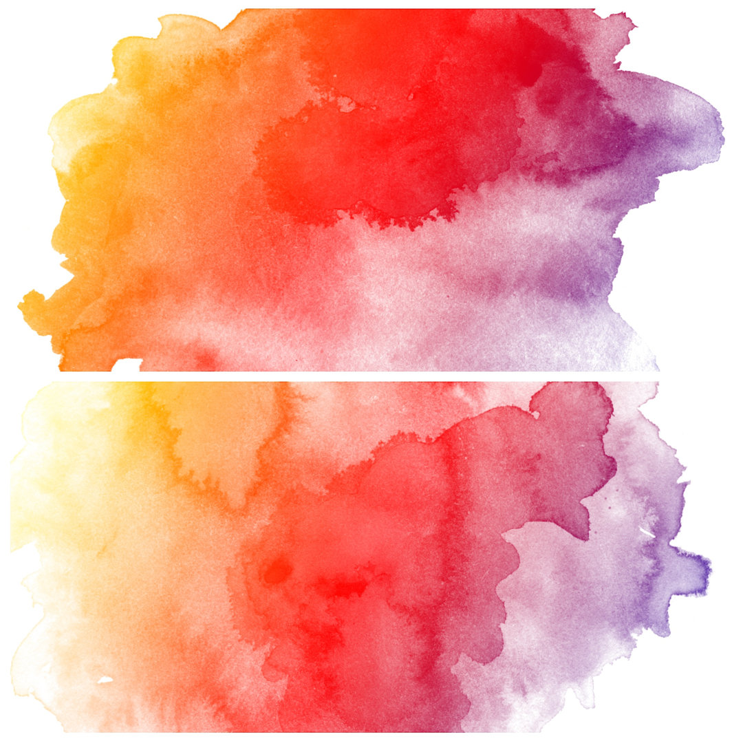 Set of Colourful Water Colour Background - Wrapped Canvas Graphic Art