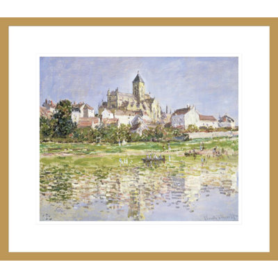 «The Church at Vetheuil» par Claude Monet, impression giclée encadrée
