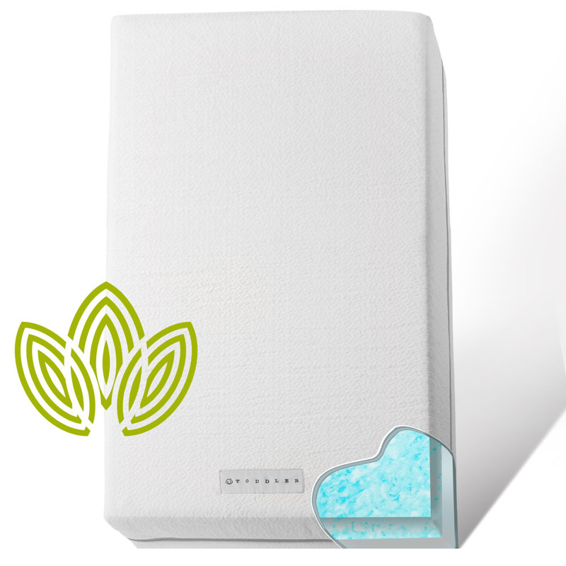 Matelas de lit de bébé en coton biologique à double face imperméable, lavable, ventilé, léger et léger, 2 en 1, pour bébé et en mousse Certipur